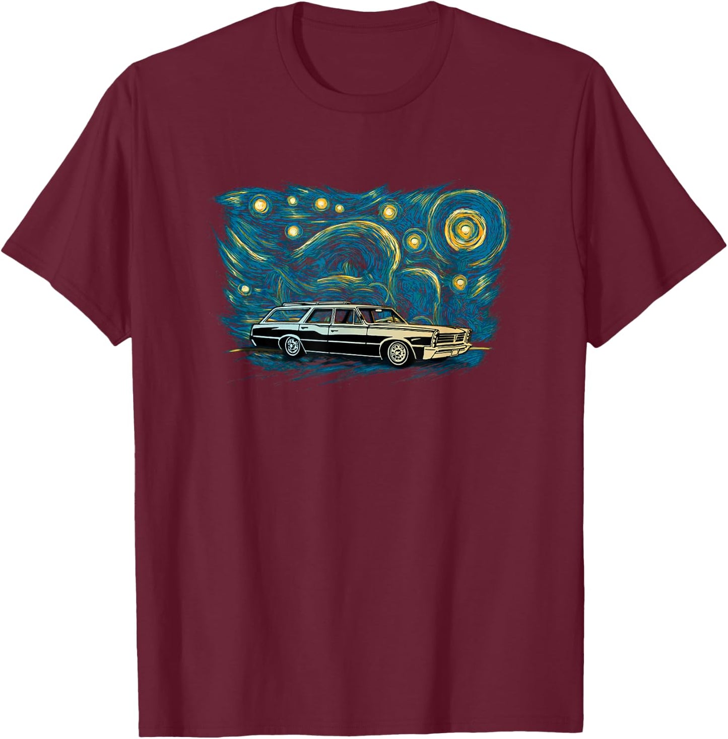 Retro Vintage Style Station Wagon T-Shirt - T-Shirt | Maroon