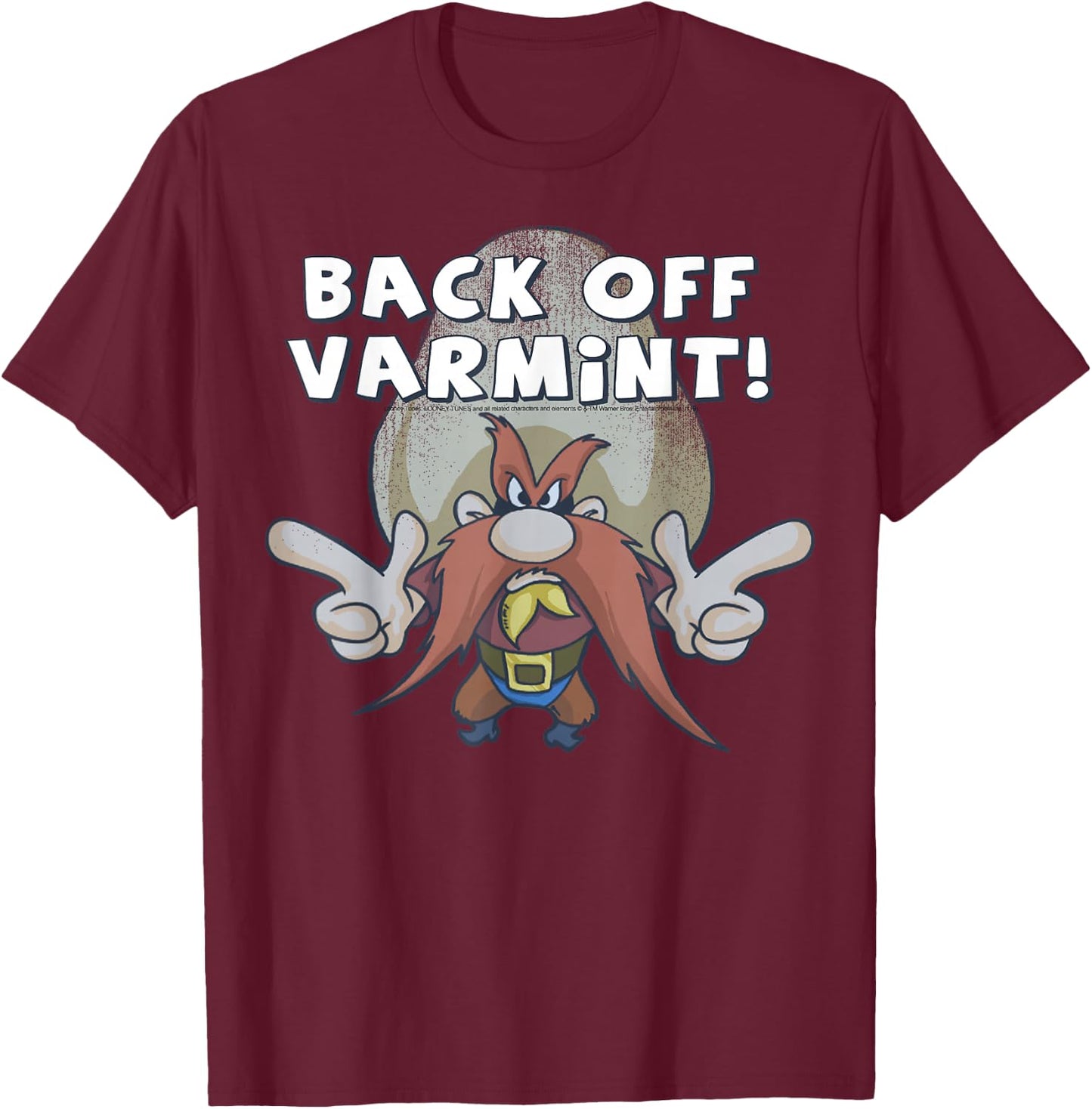 Looney Tunes Yosemite Sam Back Off Varmint T-Shirt - T-Shirt | Maroon