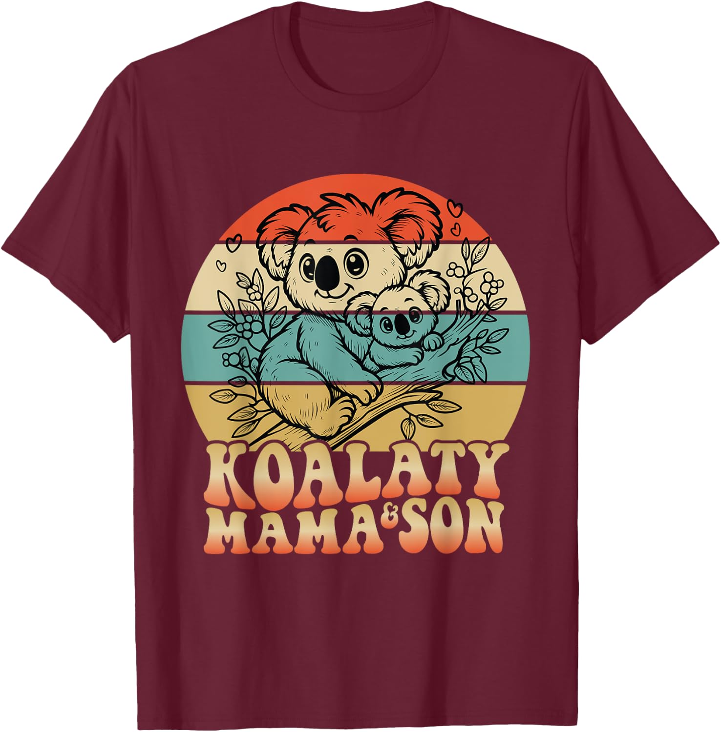 Koala-ty Mama Koala Bear Mom Mother's Day Australian Animal T-Shirt - T-Shirt | Maroon