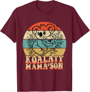 Koala-ty Mama Koala Bear Mom Mother's Day Australian Animal T-Shirt - T-Shirt | Maroon