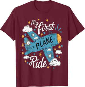 My First Plane Ride T-Shirt - T-Shirt | Maroon