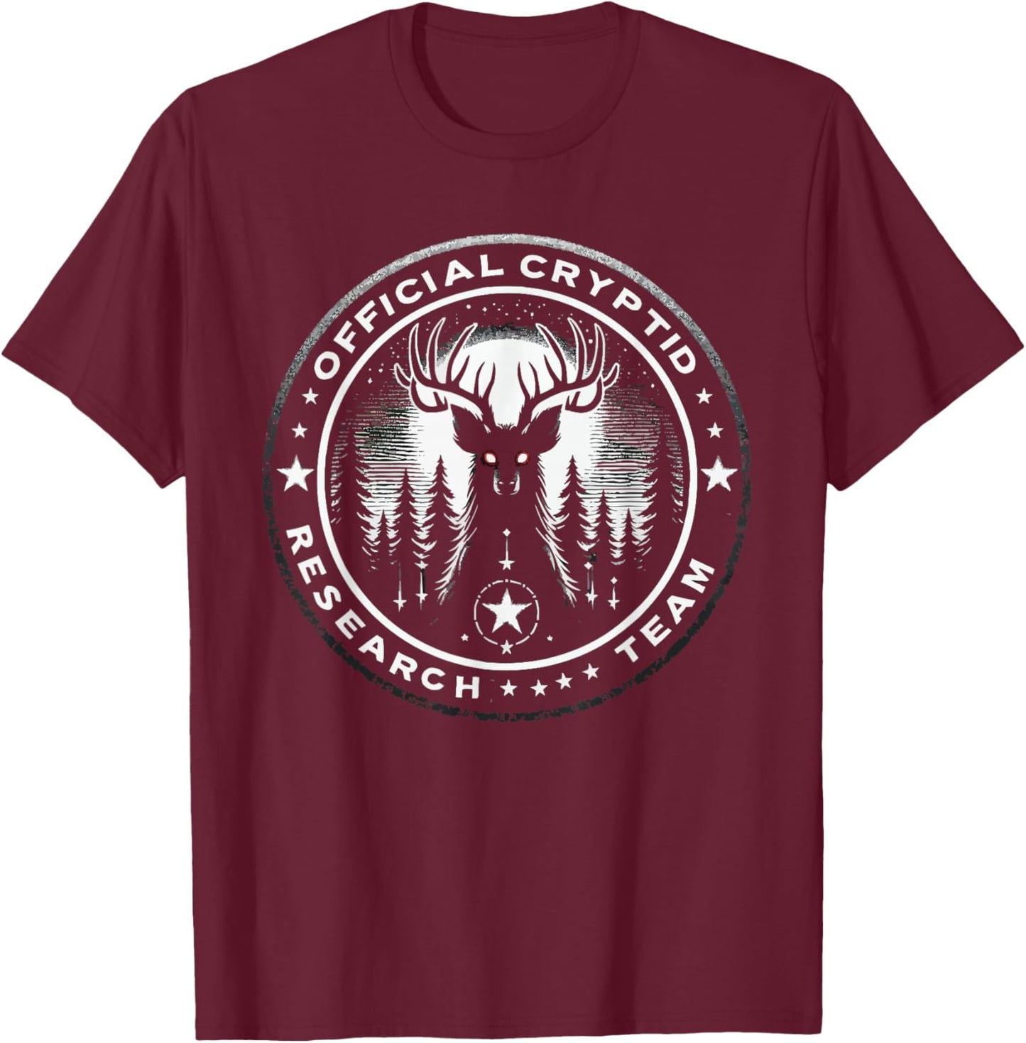 Wendigo Monster Legendary Creature Cryptozoology Cryptid T-Shirt - T-Shirt | Maroon
