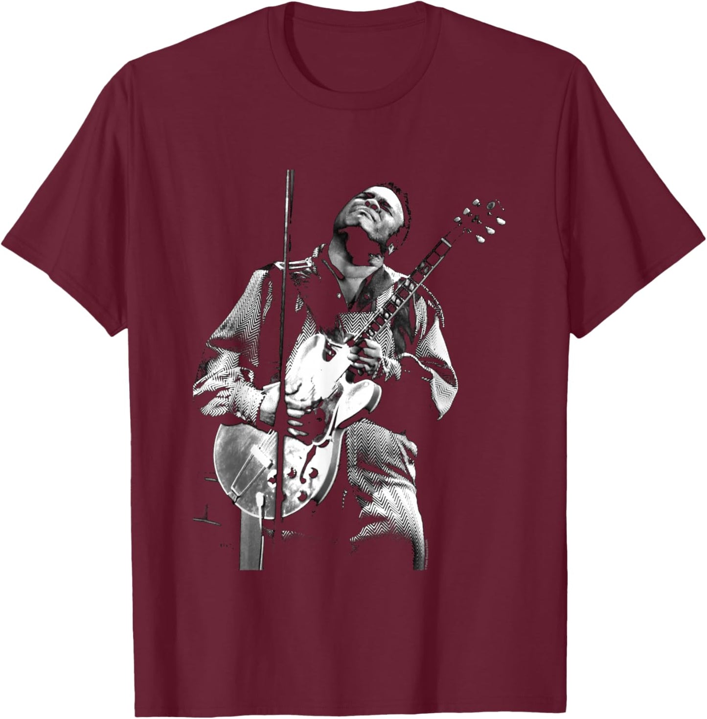 American Blues Guitarist Freddie King By Everard Smith T-Shirt - T-Shirt | Maroon