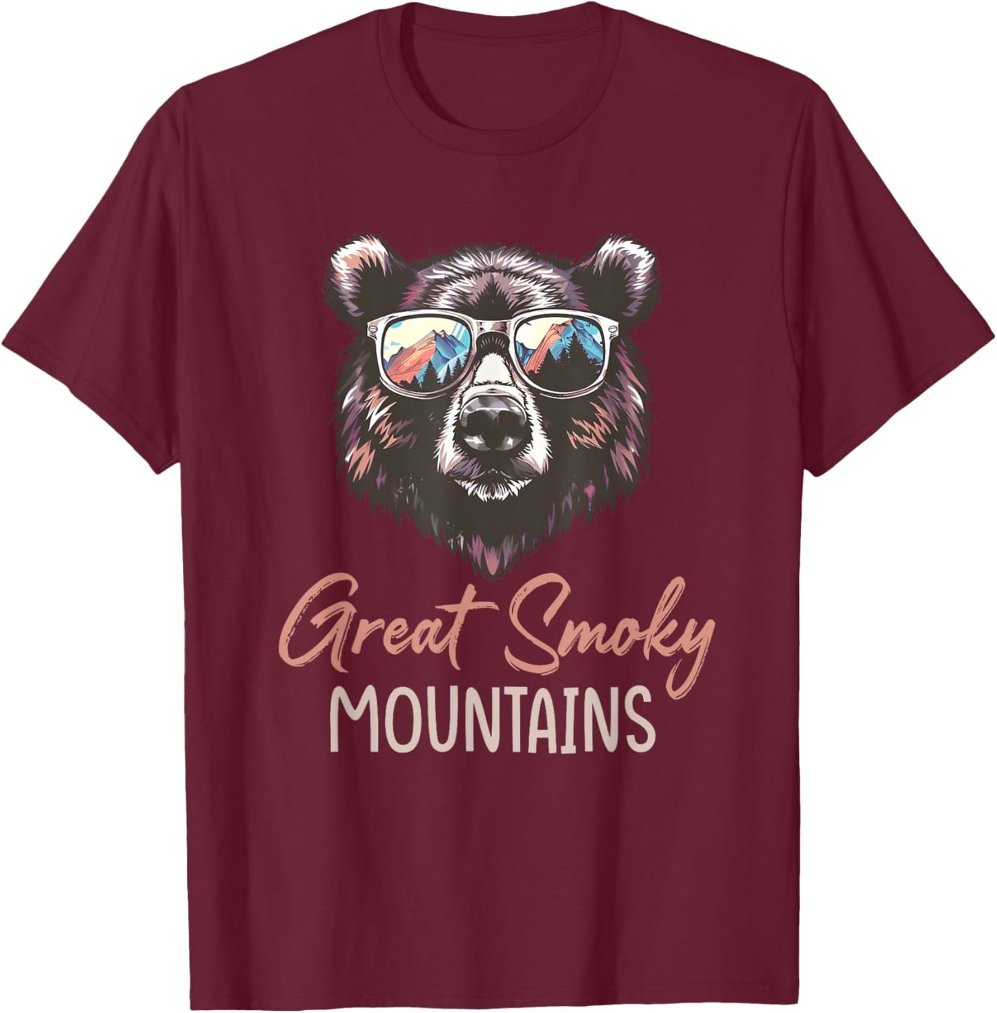 Great Smoky-Mountain Shirt National Park Bear T-Shirt - T-Shirt | Maroon