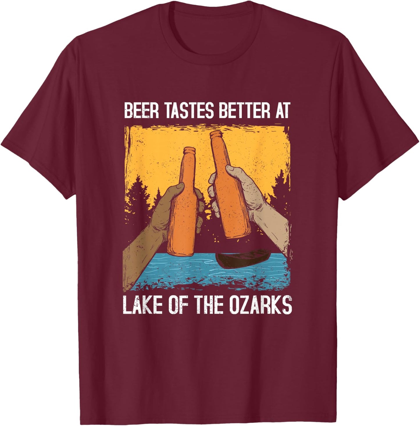 Lake Of The Ozarks Lake Life T-Shirt - T-Shirt | Maroon