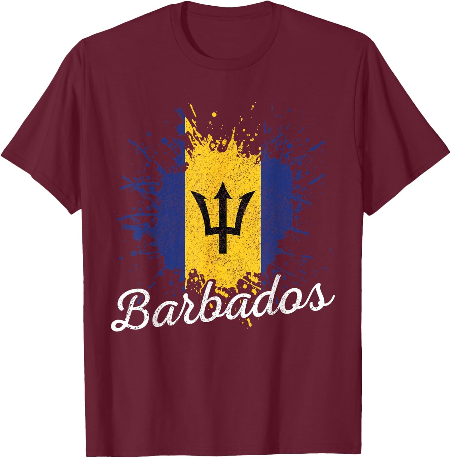 Barbados Flag Barbadian Bajan Pride Gift T-Shirt - T-Shirt | Maroon