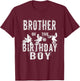 Brother Of The Birthday Boy Dirt Bike B-day Party T-Shirt - T-Shirt | Maroon