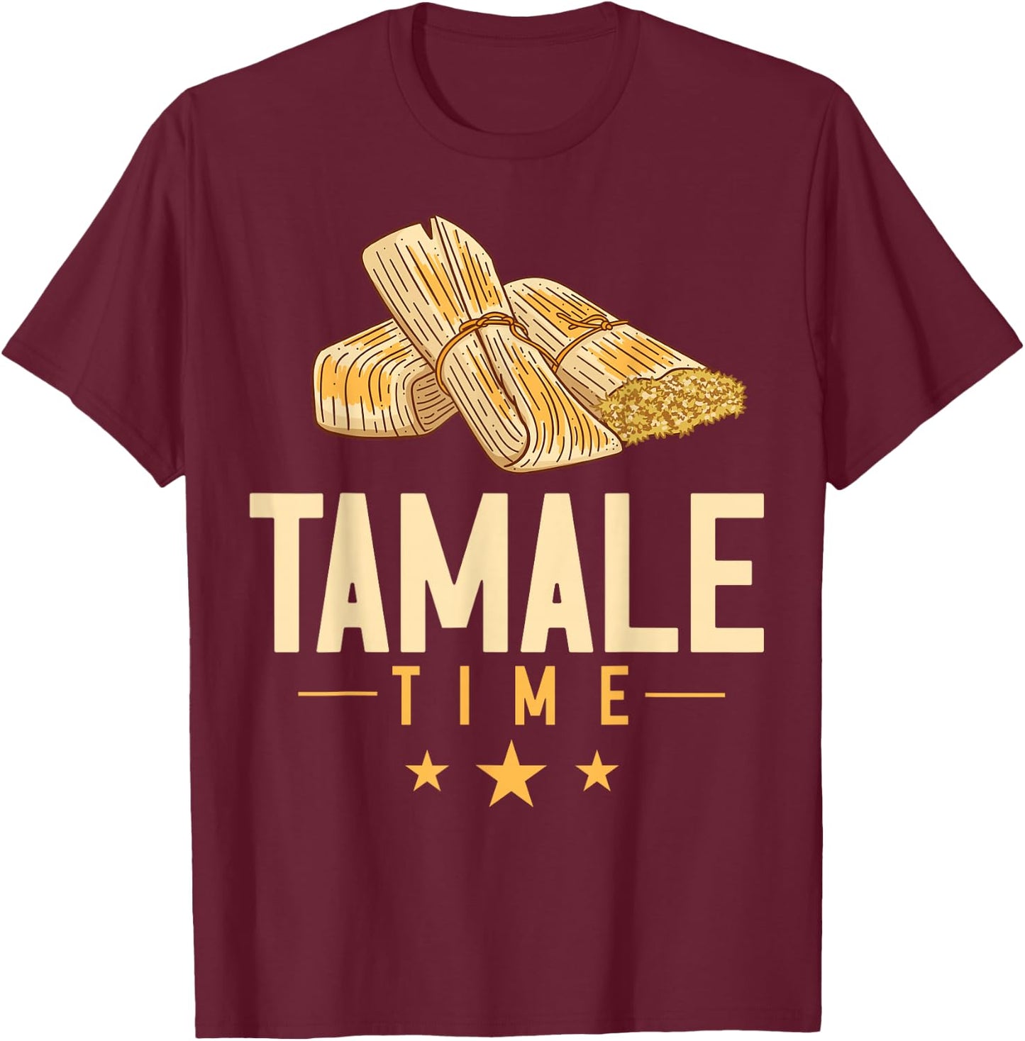 Tamale Mexican Gift Recipe Vegan T-Shirt - T-Shirt | Maroon