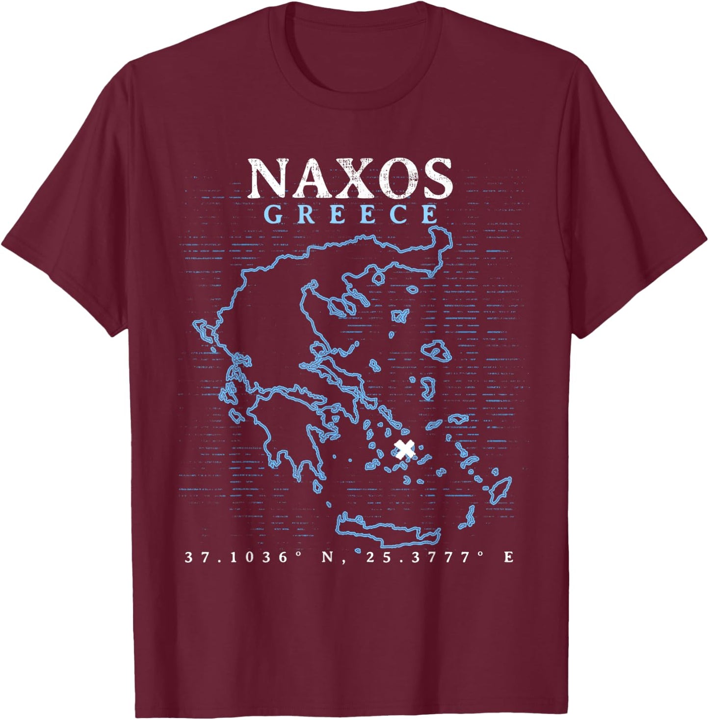 Greece Naxos T-Shirt - T-Shirt | Maroon