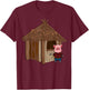 Three Pigs Lazy Halloween Costume - Stick House T-Shirt - T-Shirt | Maroon