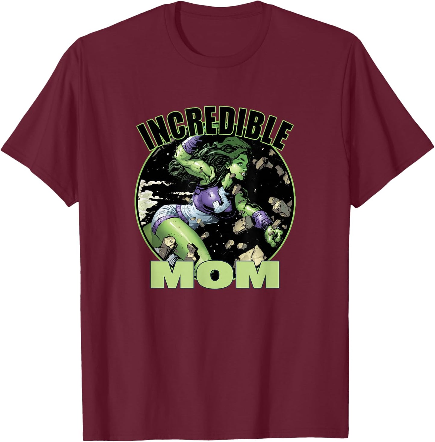 Marvel She-Hulk Mother's Day Incredible Mom Chest Portrait T-Shirt - T-Shirt | Maroon