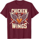 Chicken Wings Heavy Metal World Tour Hardcore Music T-Shirt - T-Shirt | Maroon