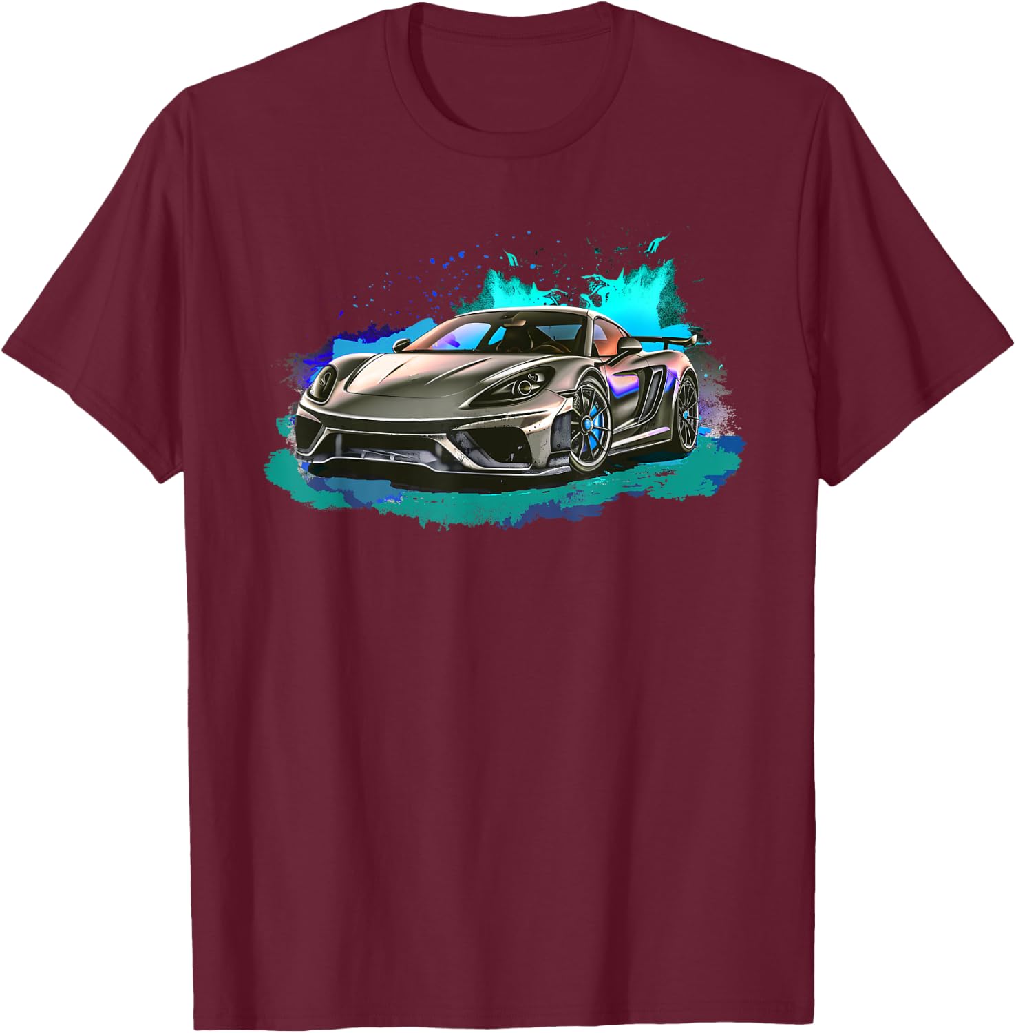 Exotic Concept Sports Car Supercar Luxury Hypercar Graphic T-Shirt - T-Shirt | Maroon