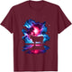 Cool Cosmic Cow Galaxy Graphic Space Art T-Shirt - T-Shirt | Maroon