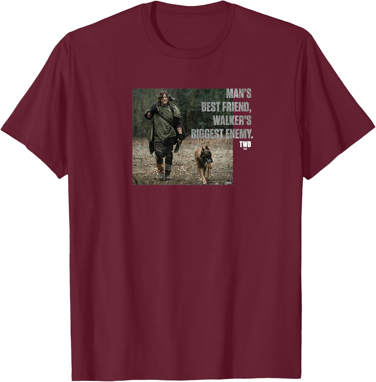 The Walking Dead Man's Best Friend T-Shirt - T-Shirt | Maroon