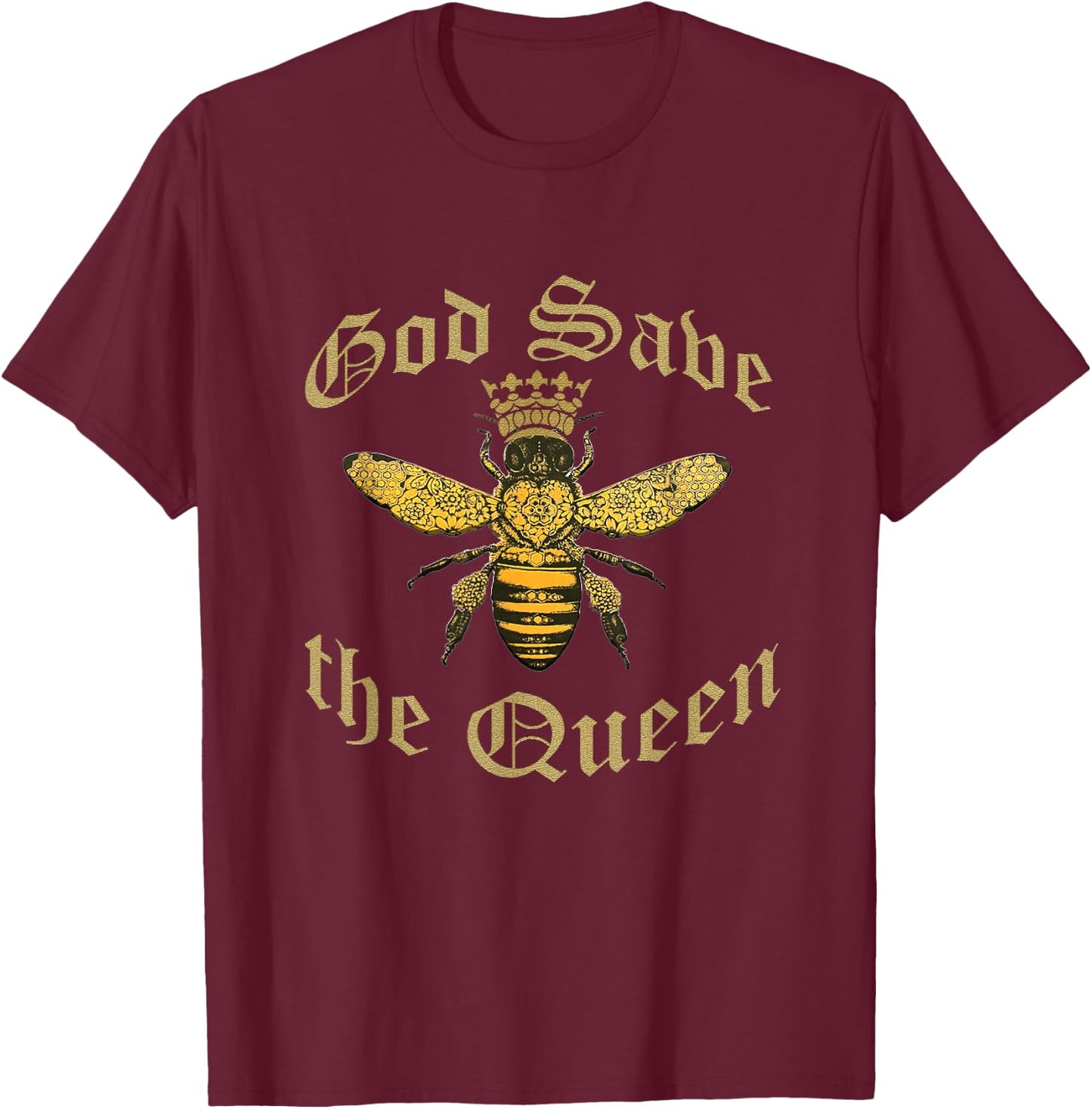 God Save The Queen Bee T-Shirt - T-Shirt | Maroon