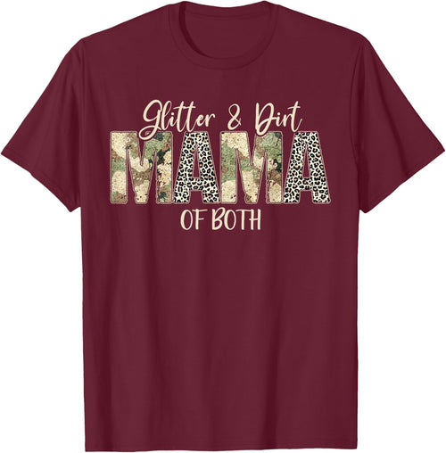 Glitter & Dirt Mom Mama Of Both Leopard & Camo Mother's Day