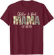 Glitter & Dirt Mom Mama Of Both Leopard & Camo Mother's Day T-Shirt - T-Shirt | Maroon