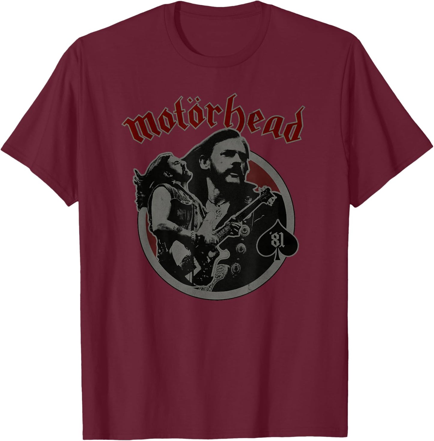 Motörhead Lemmy '81 T-Shirt - T-Shirt | Maroon