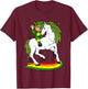 Leprechaun Riding A Magical St Patrick's Day Unicorn Gift T-Shirt - T-Shirt | Maroon