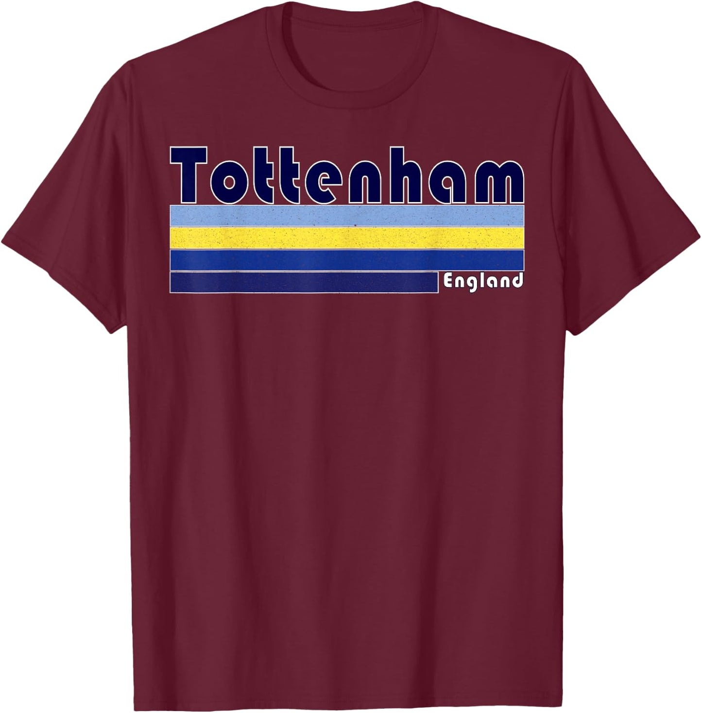 Retro Tottenham North London Top T-Shirt - T-Shirt | Maroon