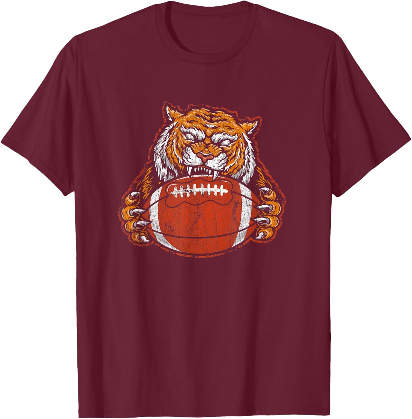 Bengal Tiger Vintage T-Shirt - T-Shirt | Maroon