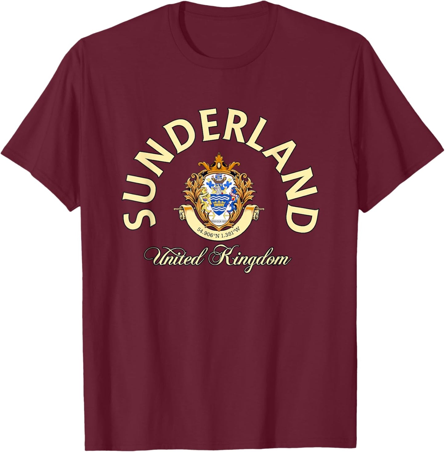 Sunderland Fan United Kingdom Sunderland T-Shirt - T-Shirt | Maroon