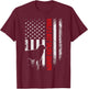 Vintage American Flag World's Best Golden Retriever Grandpa Women Men T-Shirt - T-Shirt | Maroon