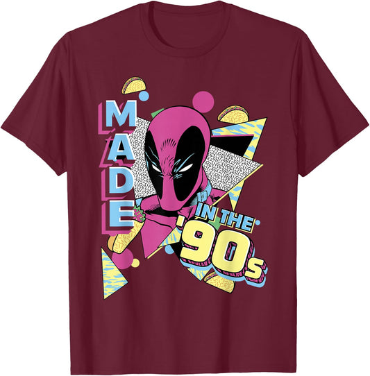 Marvel Deadpool 30th Made In The '90s T-Shirt - T-Shirt | Maroon