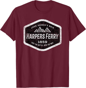 Harpers Ferry: John Brown's Civil War Abolitionist T-Shirt - T-Shirt | Maroon