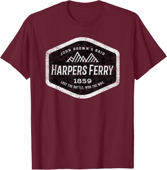 Harpers Ferry: John Brown's Civil War Abolitionist T-Shirt - T-Shirt | Maroon