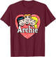 Retro Archie Heart Design Featuring Archie, Betty & Veronica T-Shirt - T-Shirt | Maroon
