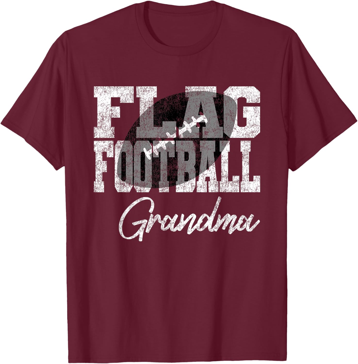 Grandma Football Flag T-Shirt - T-Shirt | Maroon