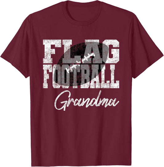 Grandma Football Flag T-Shirt - T-Shirt | Maroon