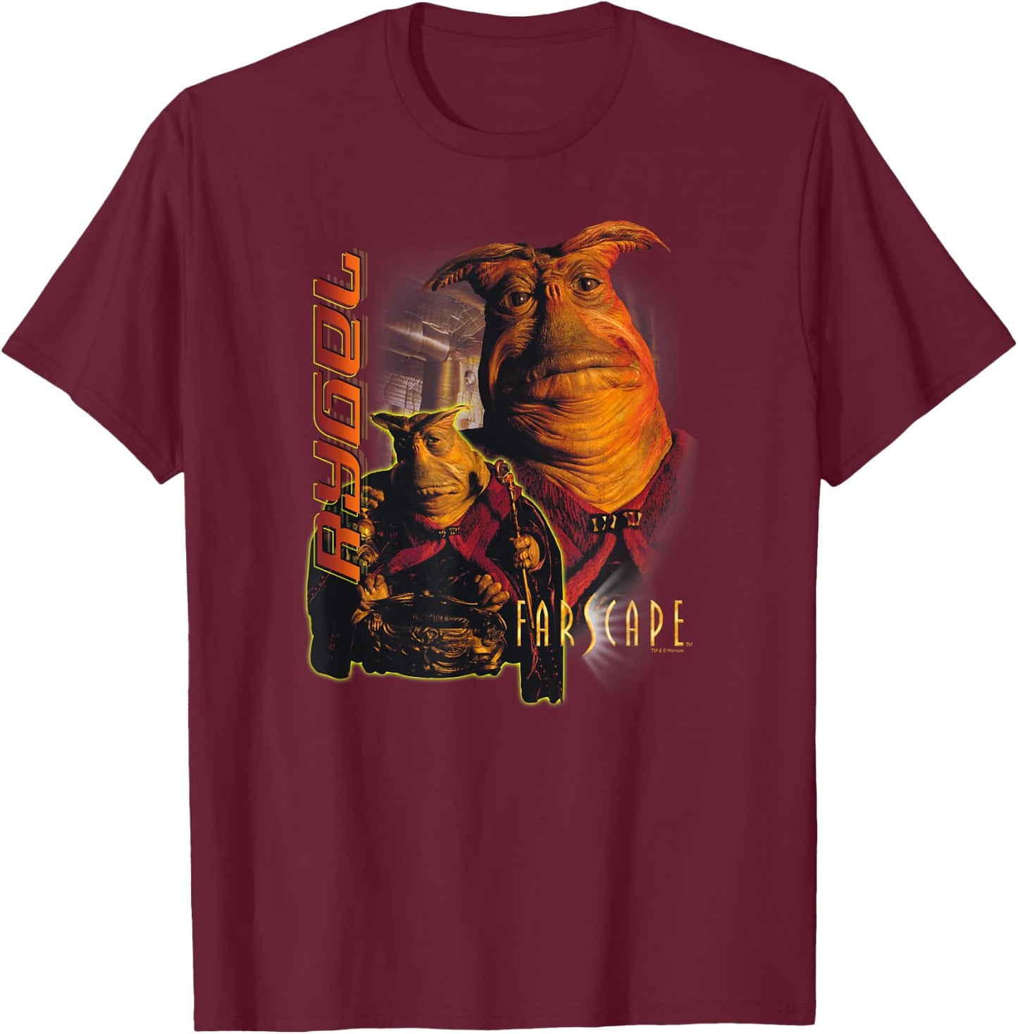 Farscape - Men's Black Small Classic Fit Short Sleeve T-Shirt - T-Shirt | Maroon