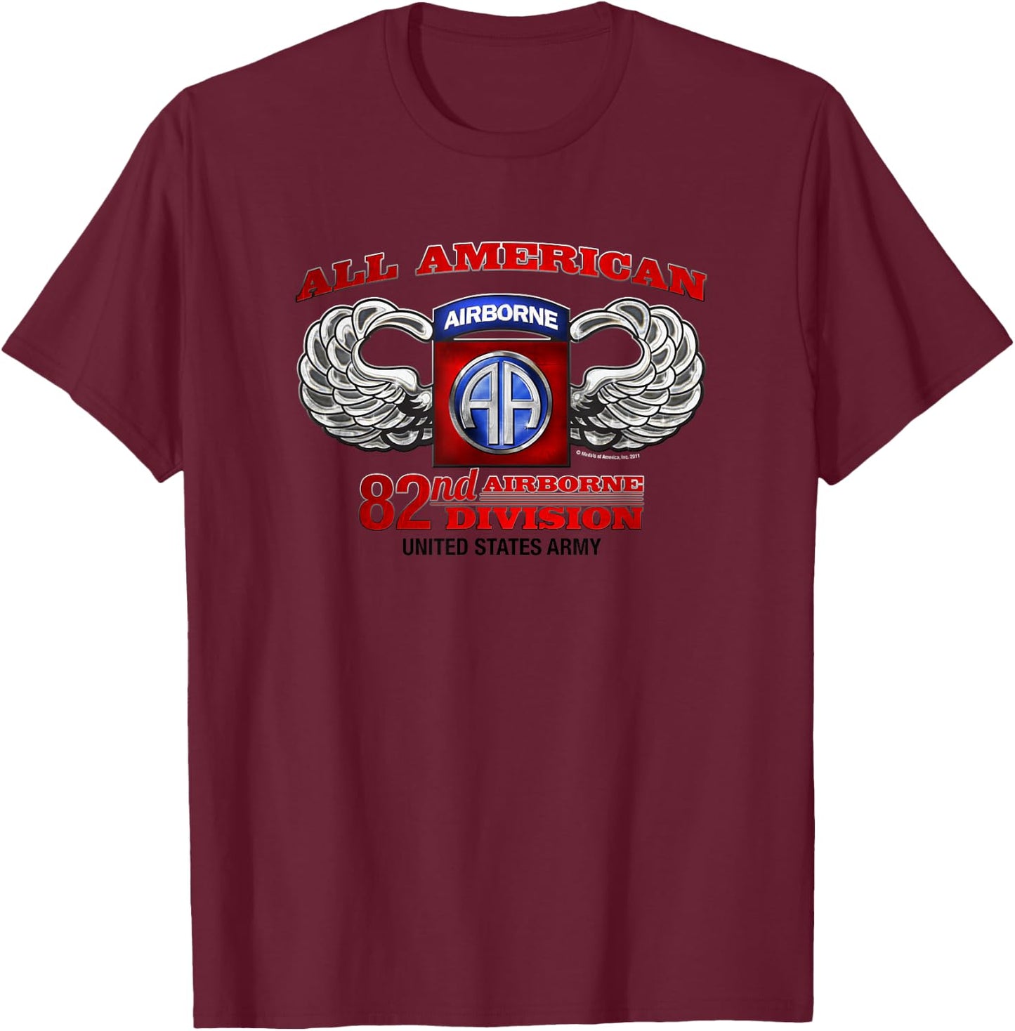 82nd Airborne All American T-Shirt - T-Shirt | Maroon
