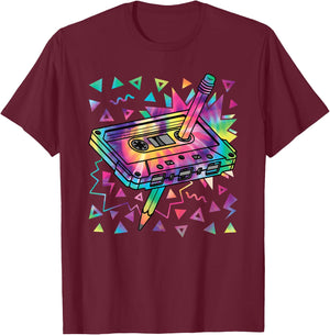 80s 90s Retro Cassette Tape 1980s 1990s Music Outfit Men T-Shirt - T-Shirt | Maroon