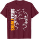Twins Halloween Matching Skeletwins Funny Dancing Skeletons T-Shirt - T-Shirt | Maroon