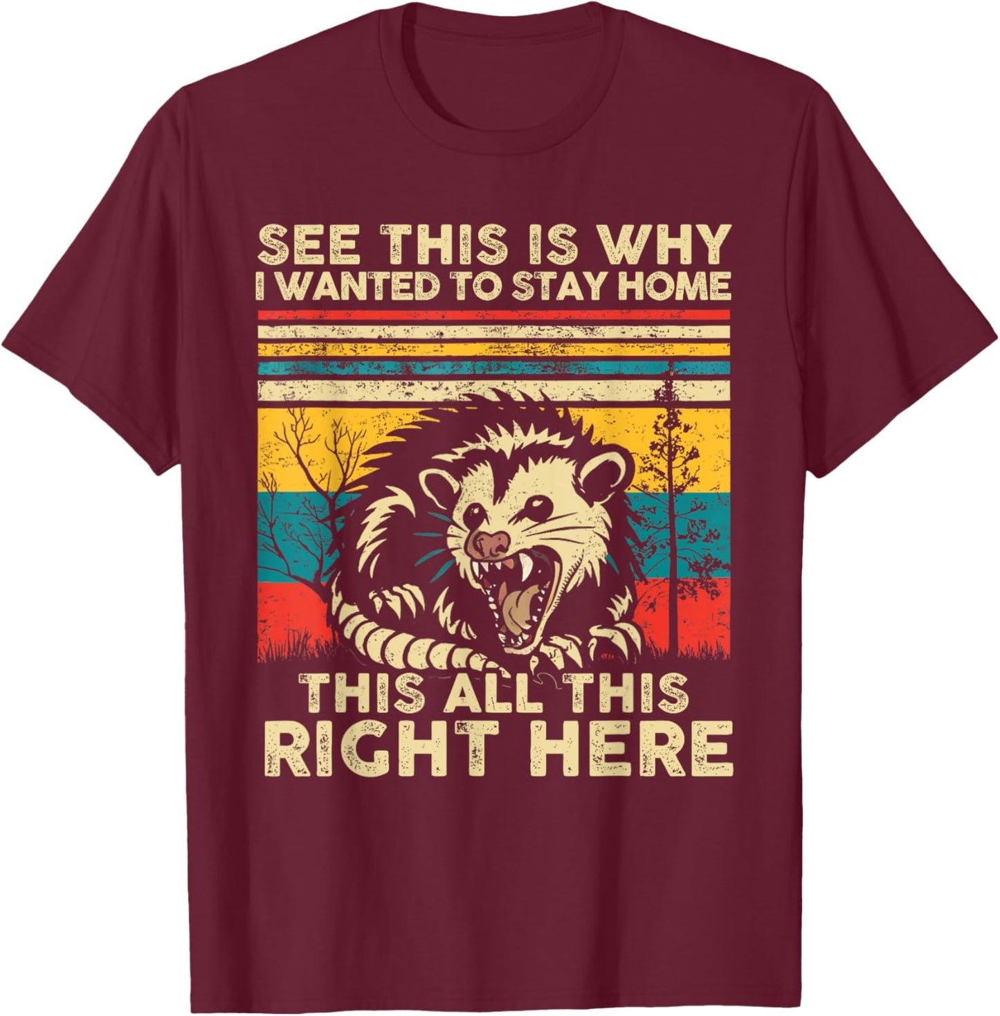 See This Is Why I Wanted To Stay Home This All This Right T-Shirt - T-Shirt | Maroon
