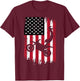Supercross Freestyle Motocross American Flag Motorcycle T-Shirt - T-Shirt | Maroon