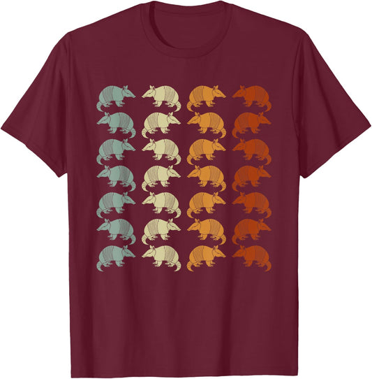 Retro Wild Nature Armadillo Lover Animal Armadillo T-Shirt - T-Shirt | Maroon
