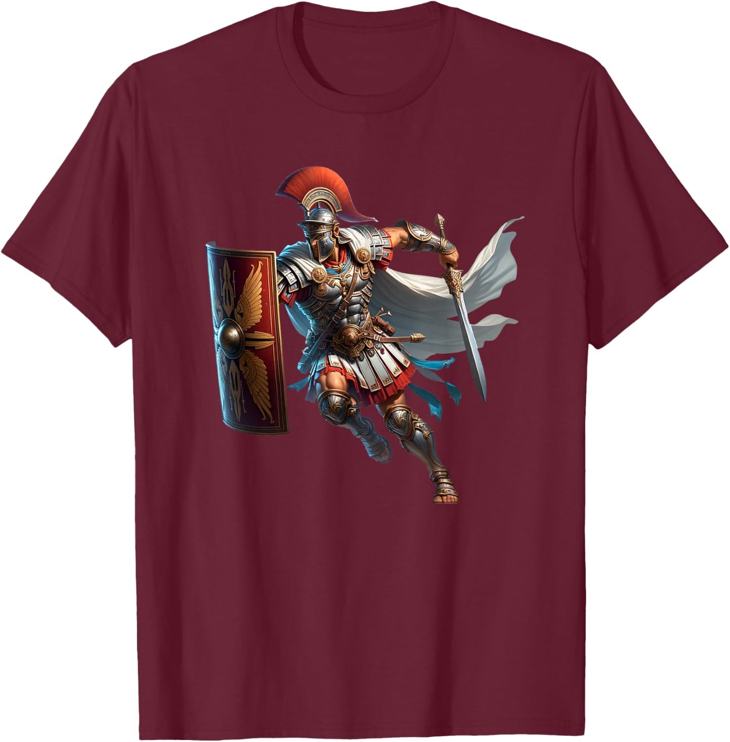 Roman Empire Rome Gladiator Centurion Legion Soldier Warrior T-Shirt - T-Shirt | Maroon