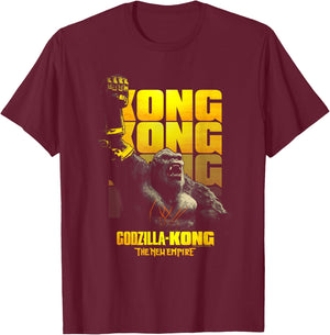 Godzilla x King Kong Beast Glove Kaiju T-Shirt - T-Shirt | Maroon