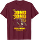 Godzilla x King Kong Beast Glove Kaiju T-Shirt - T-Shirt | Maroon