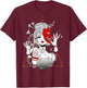 Japanese Demon Culture Samurai Geisha Girl Hannya Gift T-Shirt - T-Shirt | Maroon