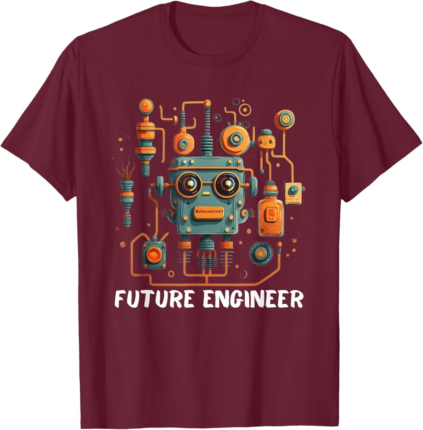 Electrical Engineering Circuit Kids Future Engineer T-Shirt - T-Shirt | Maroon