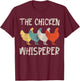 Chicken Whisperer Farmer Retro T-Shirt - T-Shirt | Maroon