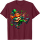 Leprechaun Playing Guitar Irish Dance St Patricks Day T-Shirt - T-Shirt | Maroon