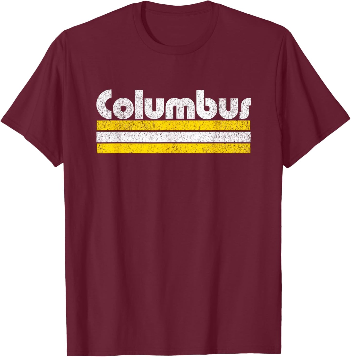 Columbus Soccer Vintage City T-Shirt - T-Shirt | Maroon