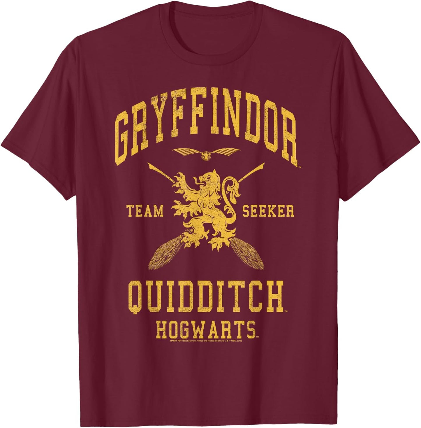 Harry Potter Gryffindor Team Seeker Hogwarts Quidditch T-Shirt - T-Shirt | Maroon